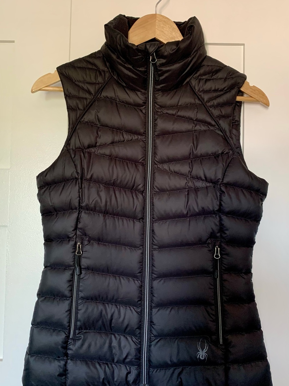 Spyder Women's Black Quilted Puffer Vest - High Collar